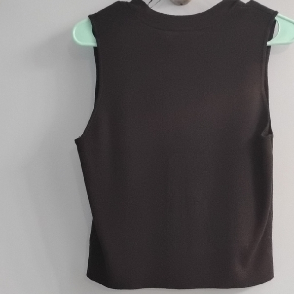 NWT Jason Wu Black Sleeveless Blouse with Gold Buttons Size Small P - Picture 4 of 4